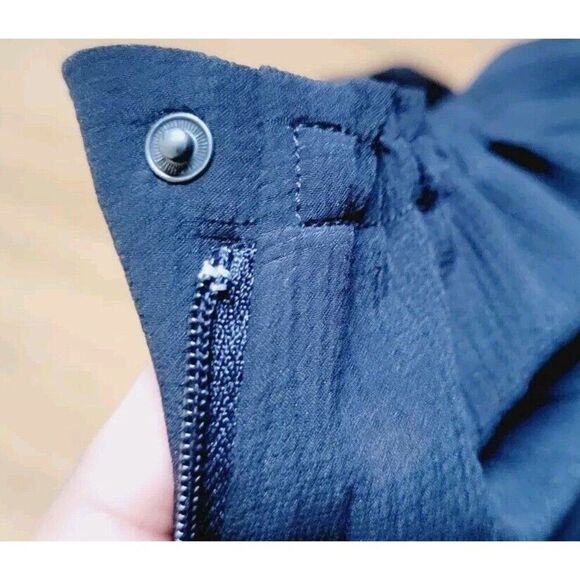 Babette Crop City Pleated Urban Pants Size P Black High-Rise Small - Picture 6 of 9